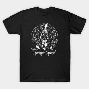 Funny Proud English Springer Spaniel dog portrait T-Shirt